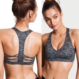 Victoria's Secret Strappy Criss-Cross Racerback Sports Bra with V-Neck size S